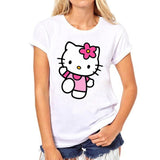 hello kitty women cat summer fashion grunge cartoon shirt Korean clothing T-shirt women aesthetic clothes tshirt woman