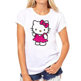 hello kitty women cat summer fashion grunge cartoon shirt Korean clothing T-shirt women aesthetic clothes tshirt woman