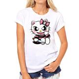 hello kitty women cat summer fashion grunge cartoon shirt Korean clothing T-shirt women aesthetic clothes tshirt woman