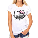 hello kitty women cat summer fashion grunge cartoon shirt Korean clothing T-shirt women aesthetic clothes tshirt woman