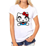 hello kitty women cat summer fashion grunge cartoon shirt Korean clothing T-shirt women aesthetic clothes tshirt woman