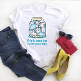 2019 Women Shir Short Sleeve Ladies Duck Skull Tee Summer Kawaii Graphic Printed Womens Top Tshirt Female T T-shirt
