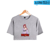 Anime FAIRY TAIL Crop Top T Shirt 100% Cotton O-Neck Short Sleeve T-Shirt Girls Hip Hop Fashion Cool Cute Cropped Tshirt Women