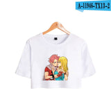 Anime FAIRY TAIL Crop Top T Shirt 100% Cotton O-Neck Short Sleeve T-Shirt Girls Hip Hop Fashion Cool Cute Cropped Tshirt Women