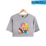 Anime FAIRY TAIL Crop Top T Shirt 100% Cotton O-Neck Short Sleeve T-Shirt Girls Hip Hop Fashion Cool Cute Cropped Tshirt Women
