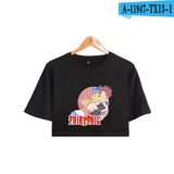 Anime FAIRY TAIL Crop Top T Shirt 100% Cotton O-Neck Short Sleeve T-Shirt Girls Hip Hop Fashion Cool Cute Cropped Tshirt Women