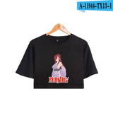 Anime FAIRY TAIL Crop Top T Shirt 100% Cotton O-Neck Short Sleeve T-Shirt Girls Hip Hop Fashion Cool Cute Cropped Tshirt Women