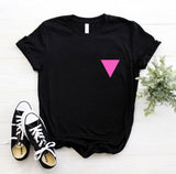 lesbian triangle lgbqt pink pocket Print Women tshirt Cotton Casual Funny t shirt Gift 90s Lady Yong Girl Drop Ship S-893