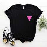 lesbian triangle lgbqt pink pocket Print Women tshirt Cotton Casual Funny t shirt Gift 90s Lady Yong Girl Drop Ship S-893