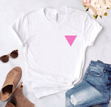 lesbian triangle lgbqt pink pocket Print Women tshirt Cotton Casual Funny t shirt Gift 90s Lady Yong Girl Drop Ship S-893