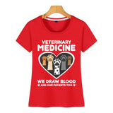 Tops T Shirt Women animal rescuer vet tech pet veterinary technician Kawaii Inscriptions Custom Female Tshirt
