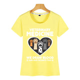Tops T Shirt Women animal rescuer vet tech pet veterinary technician Kawaii Inscriptions Custom Female Tshirt