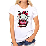 hello kitty women cat summer fashion grunge cartoon shirt Korean clothing T-shirt women aesthetic clothes tshirt woman