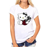 hello kitty women cat summer fashion grunge cartoon shirt Korean clothing T-shirt women aesthetic clothes tshirt woman