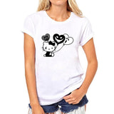 hello kitty women cat summer fashion grunge cartoon shirt Korean clothing T-shirt women aesthetic clothes tshirt woman