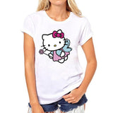 hello kitty women cat summer fashion grunge cartoon shirt Korean clothing T-shirt women aesthetic clothes tshirt woman