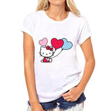 hello kitty women cat summer fashion grunge cartoon shirt Korean clothing T-shirt women aesthetic clothes tshirt woman