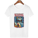 Harajuku Kawaii Shirt 90s Vintage Tshirt 80s Tumblr Tops Fetal Position Female T-shirt O-neck Short Sleeve Tshirt Streetwear