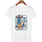 Harajuku Kawaii Shirt 90s Vintage Tshirt 80s Tumblr Tops Fetal Position Female T-shirt O-neck Short Sleeve Tshirt Streetwear