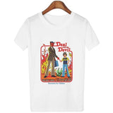 Harajuku Kawaii Shirt 90s Vintage Tshirt 80s Tumblr Tops Fetal Position Female T-shirt O-neck Short Sleeve Tshirt Streetwear