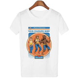 Harajuku Kawaii Shirt 90s Vintage Tshirt 80s Tumblr Tops Fetal Position Female T-shirt O-neck Short Sleeve Tshirt Streetwear