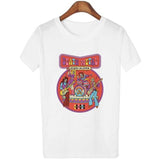 Harajuku Kawaii Shirt 90s Vintage Tshirt 80s Tumblr Tops Fetal Position Female T-shirt O-neck Short Sleeve Tshirt Streetwear