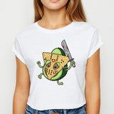 Avocado And Banana T-shirts Kawaii Spring Summer vestidos T shirt Women Prevalent Easy Matching Women's shirt O-Collar Tshirt