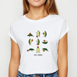 Avocado And Banana T-shirts Kawaii Spring Summer vestidos T shirt Women Prevalent Easy Matching Women's shirt O-Collar Tshirt