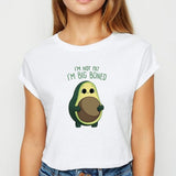 Avocado And Banana T-shirts Kawaii Spring Summer vestidos T shirt Women Prevalent Easy Matching Women's shirt O-Collar Tshirt