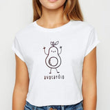 Avocado And Banana T-shirts Kawaii Spring Summer vestidos T shirt Women Prevalent Easy Matching Women's shirt O-Collar Tshirt