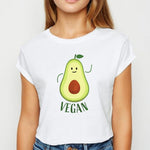 Avocado And Banana T-shirts Kawaii Spring Summer vestidos T shirt Women Prevalent Easy Matching Women's shirt O-Collar Tshirt