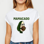 Avocado And Banana T-shirts Kawaii Spring Summer vestidos T shirt Women Prevalent Easy Matching Women's shirt O-Collar Tshirt