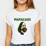 Avocado And Banana T-shirts Kawaii Spring Summer vestidos T shirt Women Prevalent Easy Matching Women's shirt O-Collar Tshirt