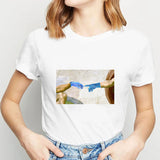 Funny Women T Shirt Spoof Summer Fashion T-shirt Casual Aesthetic Short Sleeve Female Tshirt Vogue Summer 2020