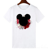 ZOGANKIN Cartoon Print Women T Shirt Summer Casual Short Sleeve O Neck T-shirt Ladies White TShirt Tops Cute Tees Shirt