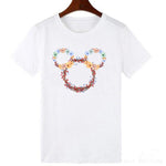 ZOGANKIN Cartoon Print Women T Shirt Summer Casual Short Sleeve O Neck T-shirt Ladies White TShirt Tops Cute Tees Shirt