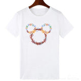 ZOGANKIN Cartoon Print Women T Shirt Summer Casual Short Sleeve O Neck T-shirt Ladies White TShirt Tops Cute Tees Shirt