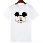 ZOGANKIN Cartoon Print Women T Shirt Summer Casual Short Sleeve O Neck T-shirt Ladies White TShirt Tops Cute Tees Shirt