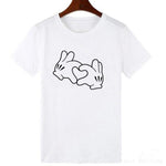 ZOGANKIN Cartoon Print Women T Shirt Summer Casual Short Sleeve O Neck T-shirt Ladies White TShirt Tops Cute Tees Shirt