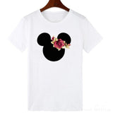 ZOGANKIN Cartoon Print Women T Shirt Summer Casual Short Sleeve O Neck T-shirt Ladies White TShirt Tops Cute Tees Shirt