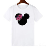 ZOGANKIN Cartoon Print Women T Shirt Summer Casual Short Sleeve O Neck T-shirt Ladies White TShirt Tops Cute Tees Shirt