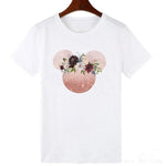 ZOGANKIN Cartoon Print Women T Shirt Summer Casual Short Sleeve O Neck T-shirt Ladies White TShirt Tops Cute Tees Shirt
