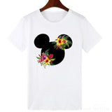 ZOGANKIN Cartoon Print Women T Shirt Summer Casual Short Sleeve O Neck T-shirt Ladies White TShirt Tops Cute Tees Shirt