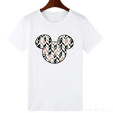 ZOGANKIN Cartoon Print Women T Shirt Summer Casual Short Sleeve O Neck T-shirt Ladies White TShirt Tops Cute Tees Shirt