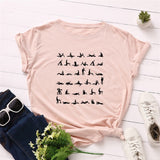 Plus Size S-5XL Fashion Sport Print T Shirt Women Shirts 100%Cotton O Neck Short Sleeve Summer TShirt Tops  Funny T Shirts
