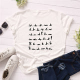 Plus Size S-5XL Fashion Sport Print T Shirt Women Shirts 100%Cotton O Neck Short Sleeve Summer TShirt Tops  Funny T Shirts