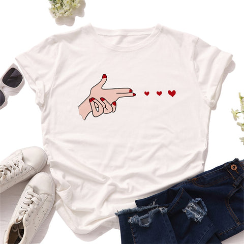 Plus Size S-5XL Love Launch Print Women T-Shirt 100%Cotton Women Shirts O Neck Short Sleeve Tees Summer T Shirt Female TShirt