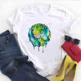 Women Fashion Witch Coffee Cartoon Clothing Print Ladies Summer T Tee  Female Top Shirt Clothes Tshirt Womens Graphic T-shirt