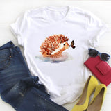 Women Fashion Witch Coffee Cartoon Clothing Print Ladies Summer T Tee  Female Top Shirt Clothes Tshirt Womens Graphic T-shirt