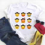 Women Fashion Witch Coffee Cartoon Clothing Print Ladies Summer T Tee  Female Top Shirt Clothes Tshirt Womens Graphic T-shirt
